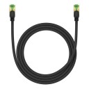 Braided network cable cat.8 Baseus Ethernet RJ45 40Gbps 1.5m (black)