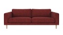 Rowico Home Braden 3 seters sofa Rød Anna 8 Hvitpigmentert eikben