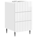  Nattbordskap Høgglans hvit 43x 41 x 68 cm Konstruert tre