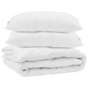 vidaXL Dyne med pute 3 stk. Hvit Mikrofiber