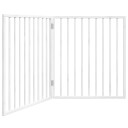 Vidaxl Hundegrind Sammenleggbar 2 Paneler Hvit 160 cm Poppeltre