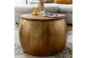 Sofabord Wohnling Rund diameter 60 cm lagringsplass solid bordplate landlig stil -