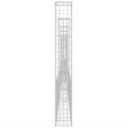 vidaXL Gabionkurv u formet med 7 stolper jern 740x20x150 cm