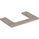 GEBERIT ONE benkeplate 750x470x30mm utskåret i midten hvit høykomprimert
