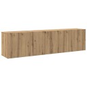  Veggmonterte TV benker 2 stk artisan eik 80x30x41 cm