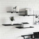  Bokhyllebrett 4 pcs Svart 60 x 30 x 1.5 cm Konstruert tre