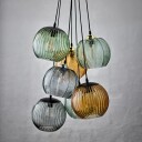 Sybia hengelampe, grå, glass, Ø 23 cm – Bloomingville - Spisestue - Skandinavisk - Kule