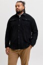 Jack & Jones Plus   Overtreksskjorte Jjeregent Cord Overshirt Ls Sn Pls   Svart