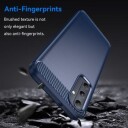 Samsung Galaxy A05s Børstet TPU Deksel Karbonfiber Blå