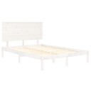 vidaXL Sengeramme hvit heltre furu 120x200 cm