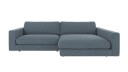 Rowico Home Duncan 3 seters sofa med sjeselong H Middels blå Bobby 15 258 x 150 x 78 cm Blå