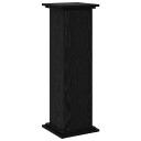  Utstillingsstativ med Oppbevaring Svart Eik 31x30x90 cm Konstruert Tre