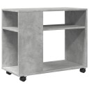  Sidebord med hjul betonggrå 70x35x60 cm konstruert tre 8721158360144