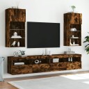 vidaXL TV-benk med LED-lys røkt eik 40,5x30x90 cm 8721012256354