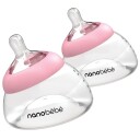 Nanobébé Brystmelkflaske Gen 2 Rosa 2 x 150 ml