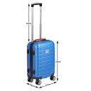 Hardkoffert, blå, 40 l, spinnerhjul, TSA-lås