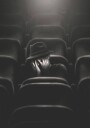 Fear lone man in theater with hidden face Plakat Plakat / 100x150cm