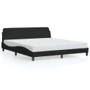  Sengeramme med hodegavl svart 180x200 cm fløyel 8721012268760