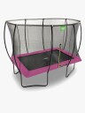 Exit Silhouette Trampoline Inkl. Sikkerhetsnett 214x305 cm, Rosa