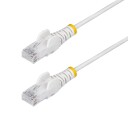 Startech 7m White Slim CAT6 Ethernet Cable Snagless RJ45 LSZH 28awg Pure Bare Copper Network Patch Cable/cord