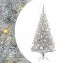  Juletre med 150 LED med stativ sølv 120 cm PET