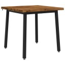 vidaXL 90 x 90 x 75 cm Solid akasietre Naturlig og svart Torget