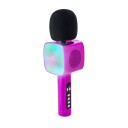 BigBen Interactive Party Karaoke Microphone with LED + Bluetooth - Rosa