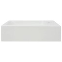 vidaXL Servant med kranhull rektangulært keramisk hvit 46x25,5x12 cm