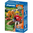 Playmobil Dyreparkfigur: Tiger med Beskende - Modell 72089