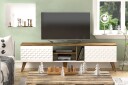Hejde TV-Benk 180 cm - Hvit/Brun