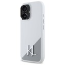 Karl Lagerfeld iPhone 16 Silikon Etui med Metallogo MagSafe - Hvit