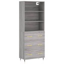 vidaXL Highboard grå sonoma 69,5x34x180 cm konstruert tre 8720845927301
