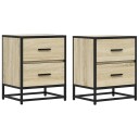  Nattbord 2 stk sonoma eik 40x31x50 cm konstruert tre 8721102837364