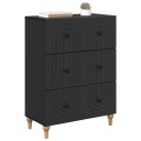 vidaXL Skuffeskap Svart 66 x 34,5 x 90 cm Konstruert tre