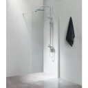 Cassøe Dusjvegg 100 cm Klart Glass Kromprofil