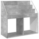 vidaXL Barneskrivebokhylle med lagring Betonggrå 72,5 x 29,5 x 69 cm