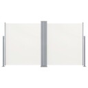 vidaXL Uttrekkbar sidemarkise dobbel 170x600 cm kremhvit