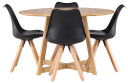 Venture Design Yadikon & Zeno spisegruppe Svart/brun 4 stoler & bord 120 cm
