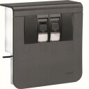 Hager SL20080907D1 Datauttak 2 X RJ45 Aluminium