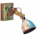 vidaXL Vegglampe i industriell stil flerfarget rund E27