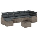 vidaXL Sofa sett 8 stk. Grå polyrotting