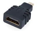 MicroHDMI til HDMI adapter forgylt svart