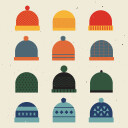 Hats Plakat Plakat / 30x30cm
