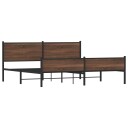  Sengeramme i metall uten madrass brun eik 193x203 cm 3301417
