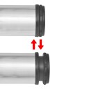  4 Height justerbare Bordben Børstet nikkel 1100 mm 242138