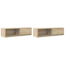 TV benker 2 stk sonoma eik 100x31x25,5 cm konstruert tre