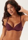Dorina Origins-Shimmer Mesh Push Up Plunge Red 70 C