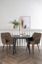 Venture Home   Spisegruppe Tempe med 2 stk stoler Tomorrow   Svart