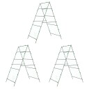  Hageespalier for klatreplanter 3 stk A-ramme stål