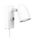 Belid Radiell vegglampe hvit struktur Mr16 inkl. lyskilde